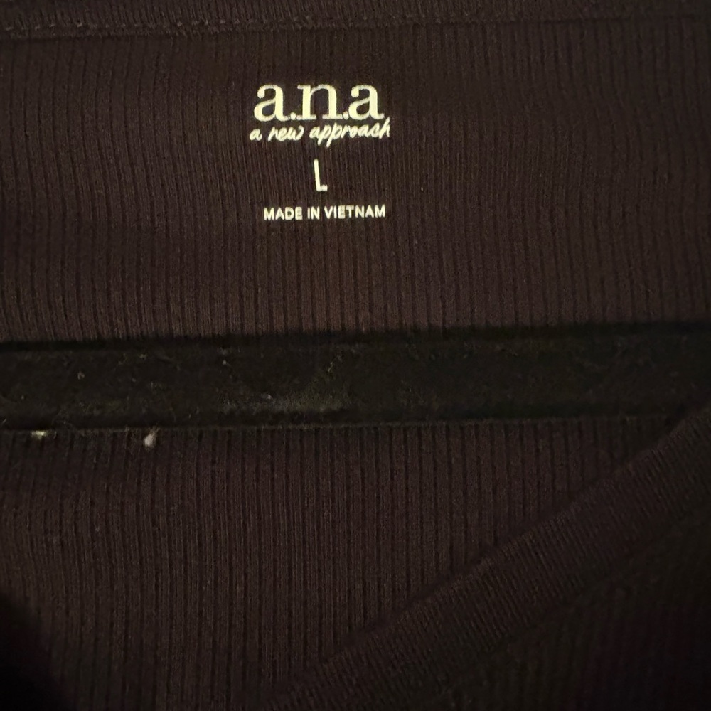 a.n.a Black Long Sleeve Women's Thermal Henley Tee - Picture 5 of 7